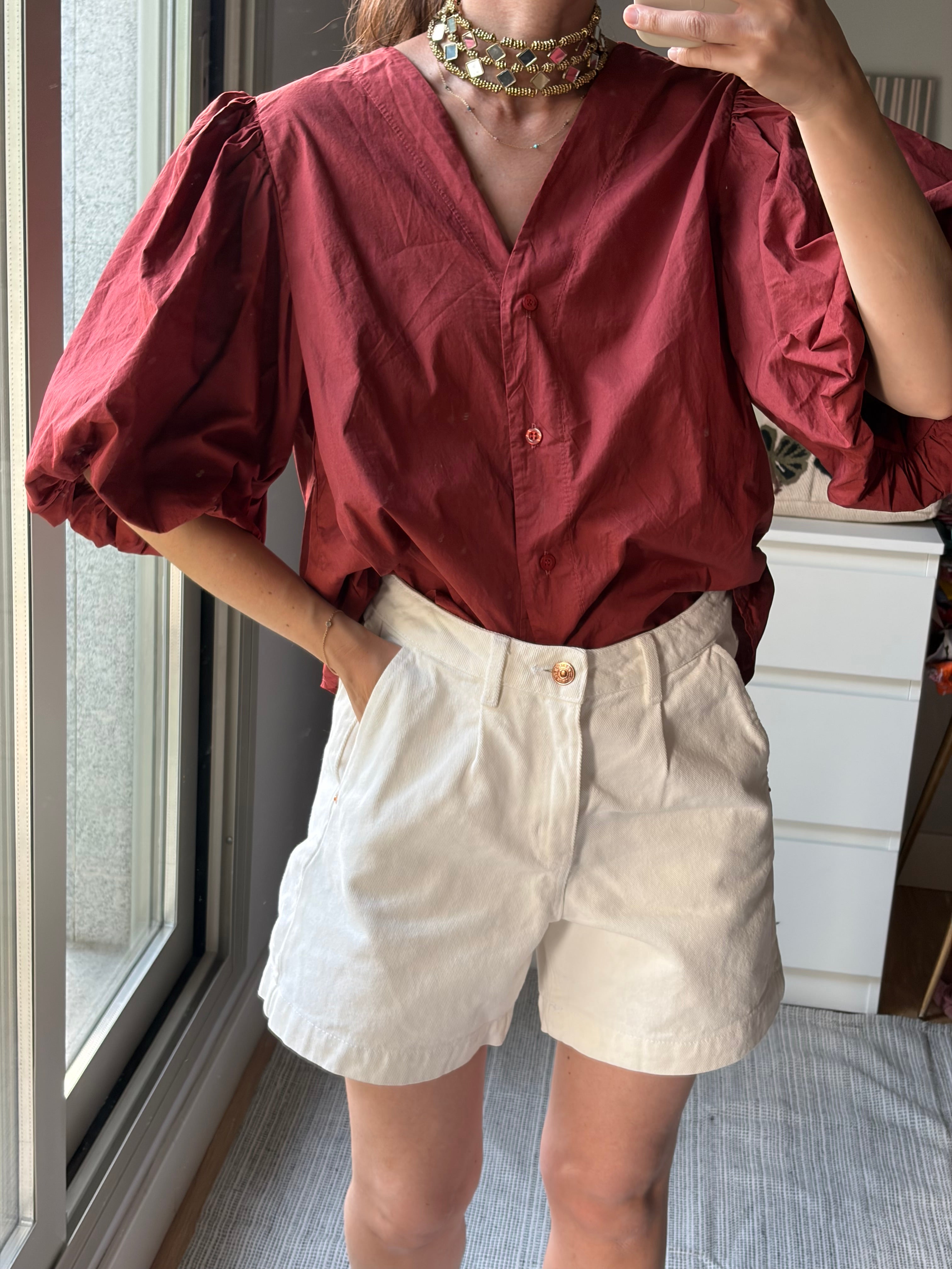 Camisa Manuela Burdeos