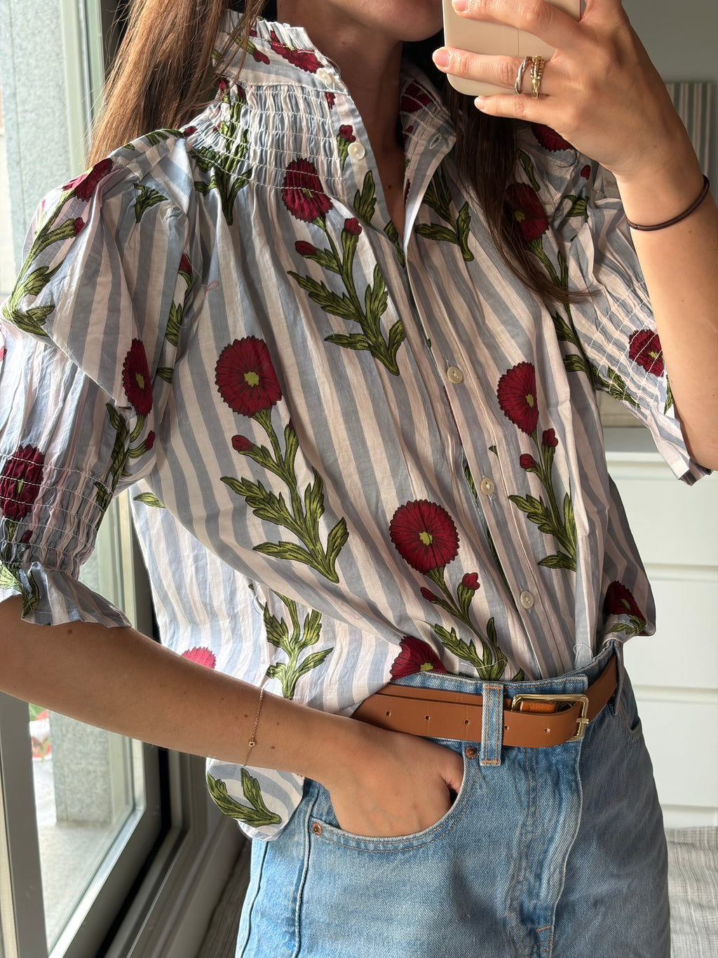Camisa Amapola azul