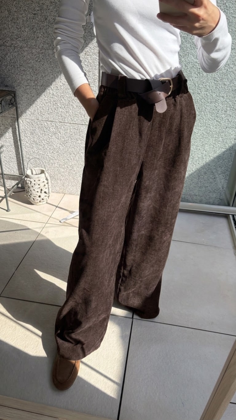 Pantalón terciopelo wide leg