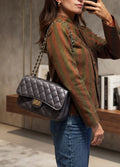 Bolso acolchado chocolate