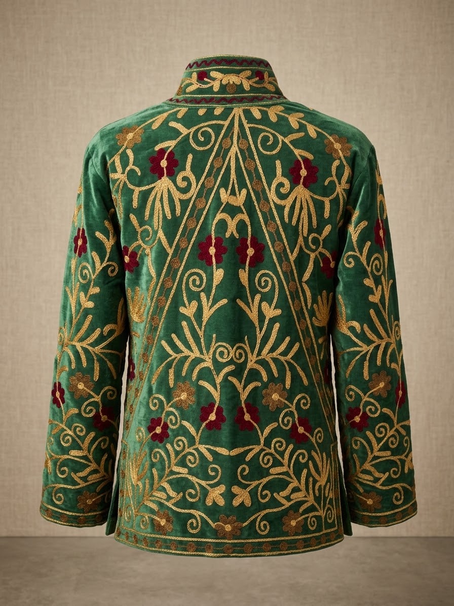 Chaqueta suzani verde
