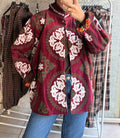 Chaqueta suzani Burdeos