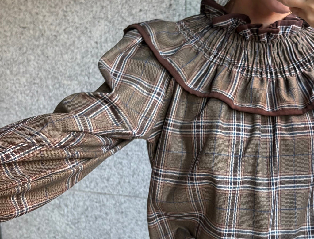 Blusa Victoriana cuadros