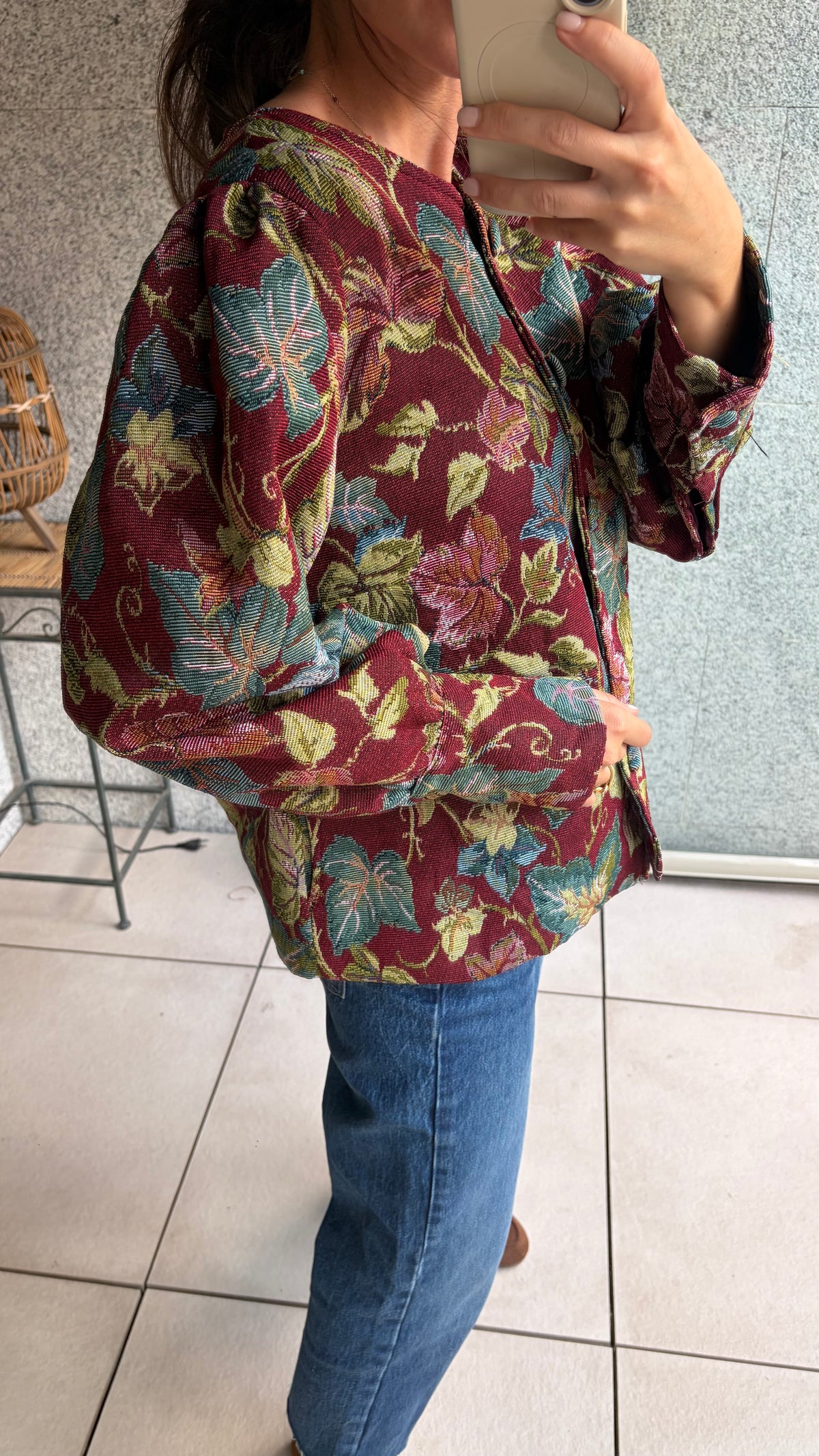 Chaqueta tapicería Burdeos