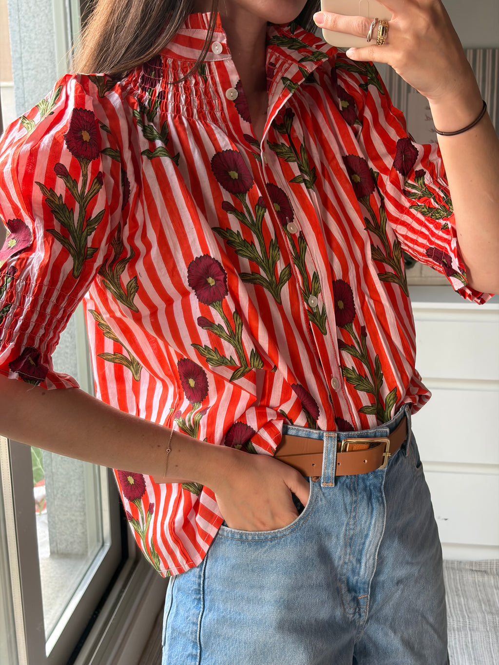 Camisa Amapola naranja
