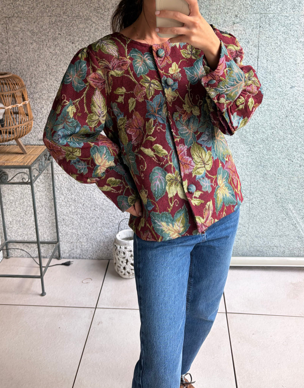 Chaqueta tapicería Burdeos