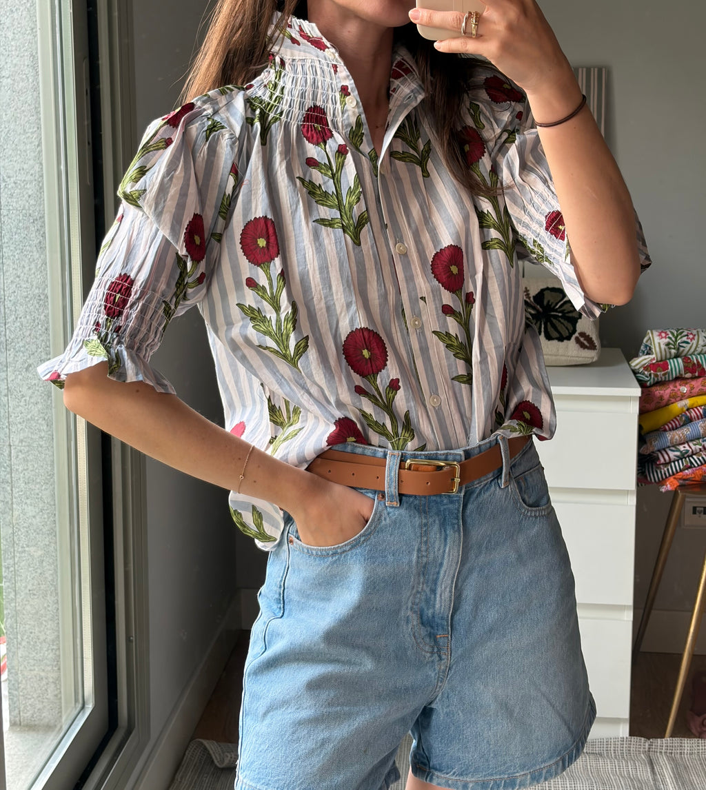 Camisa Amapola azul