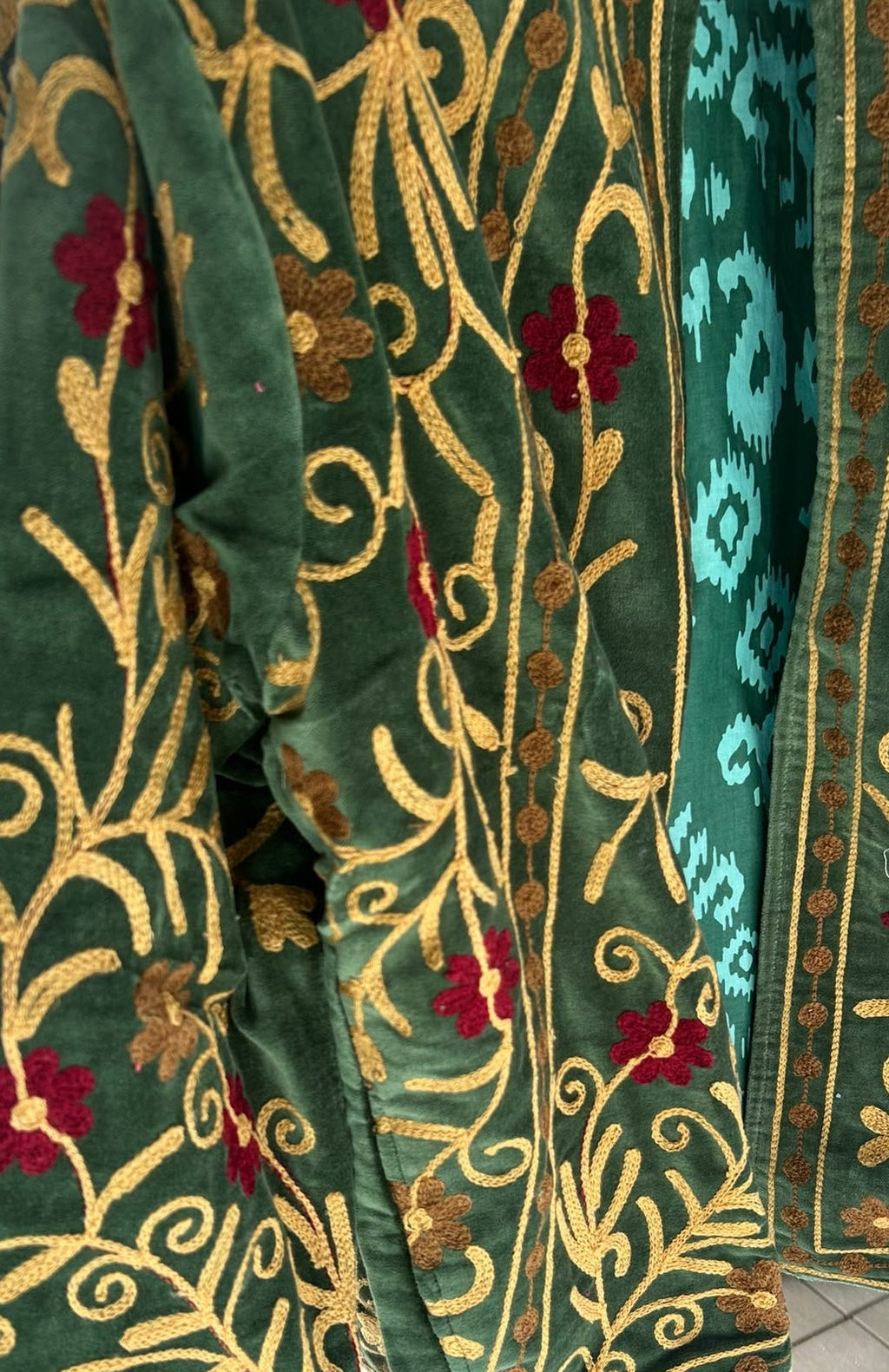 Chaqueta suzani verde