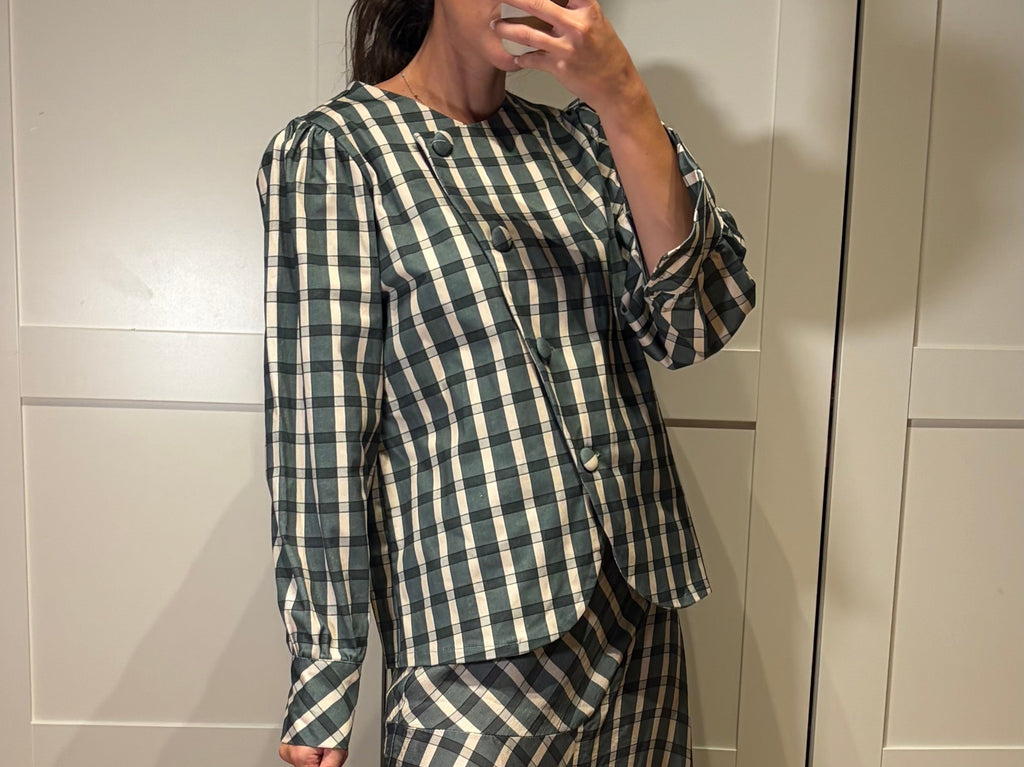 Chaqueta cuadros verde