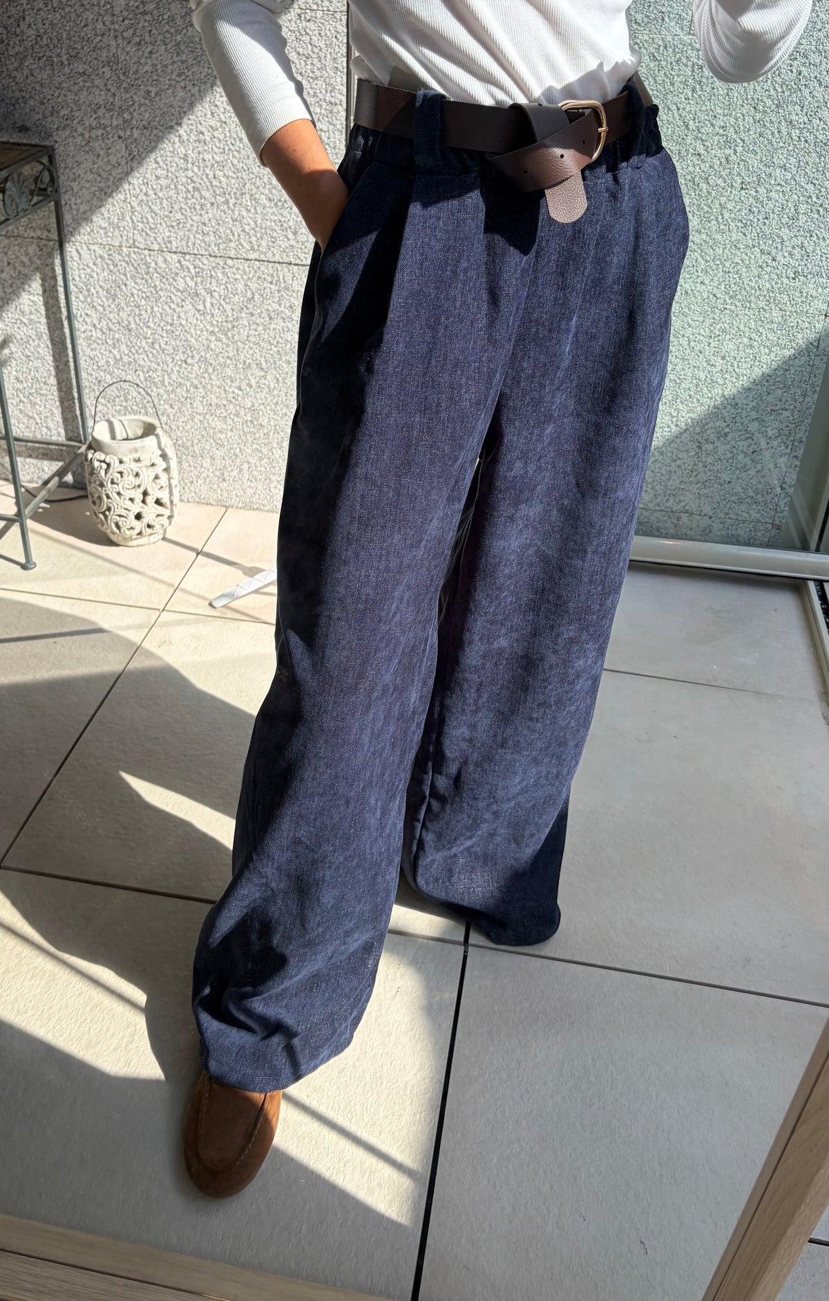 Pantalón terciopelo wide leg