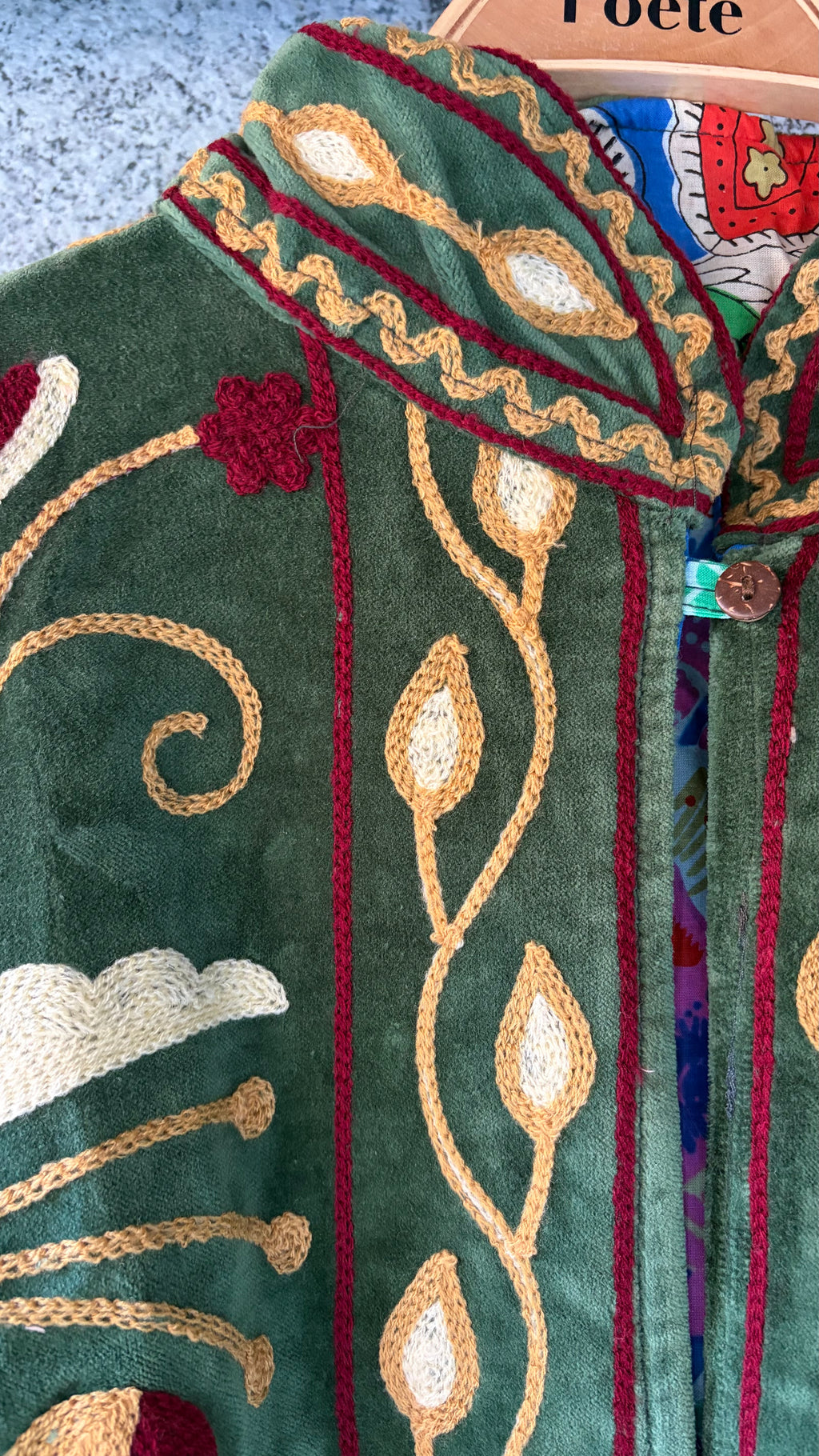 Chaqueta suzani terciopelo