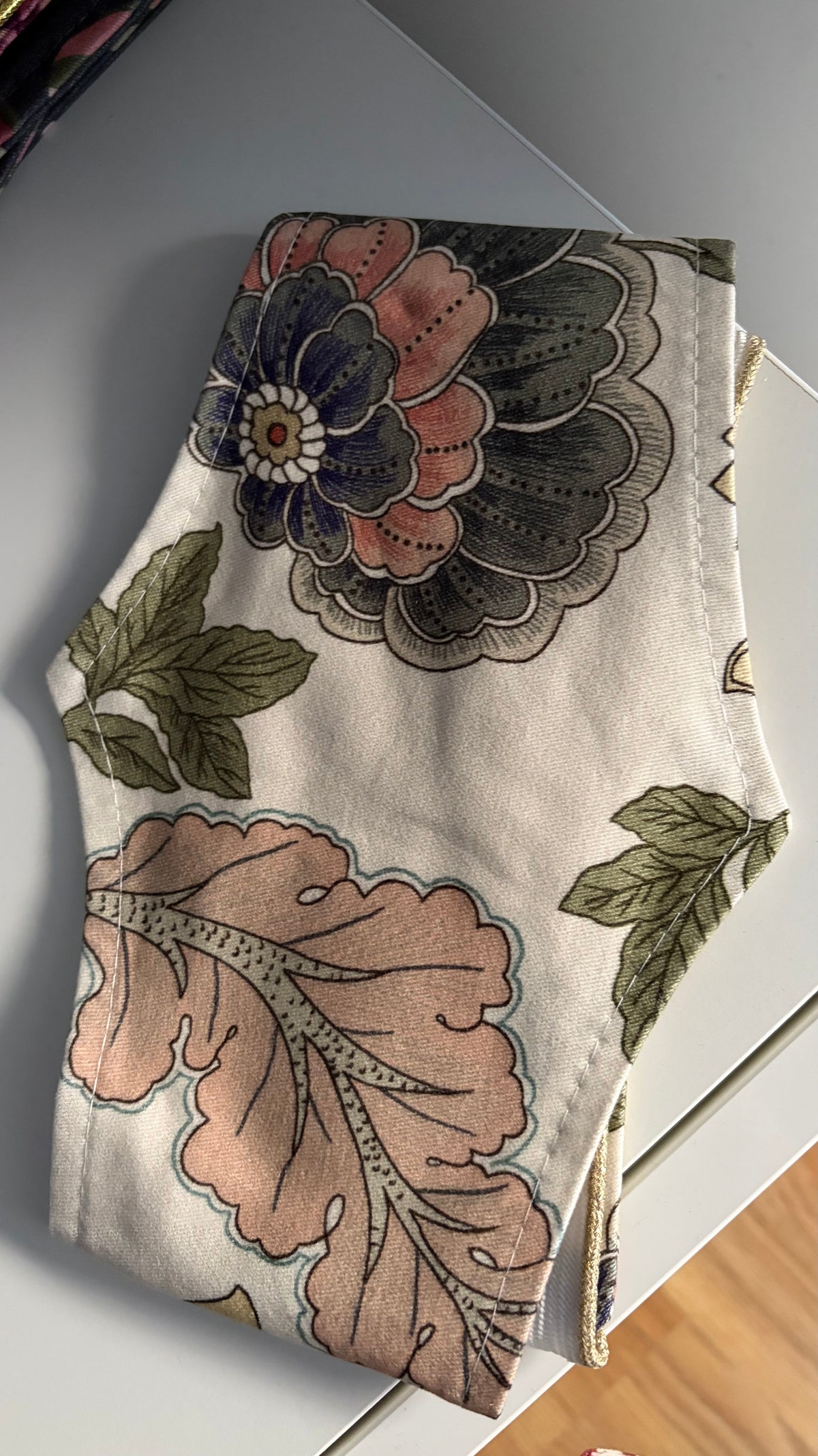 Fajín estampado crema
