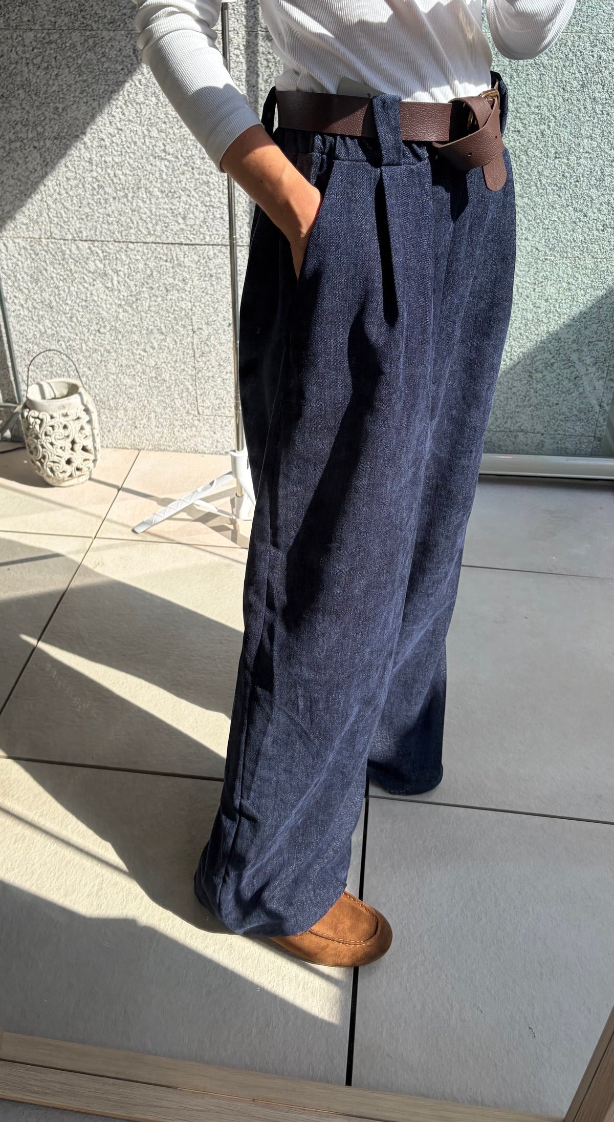 Pantalón terciopelo wide leg