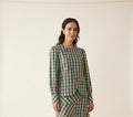 Chaqueta cuadros verde